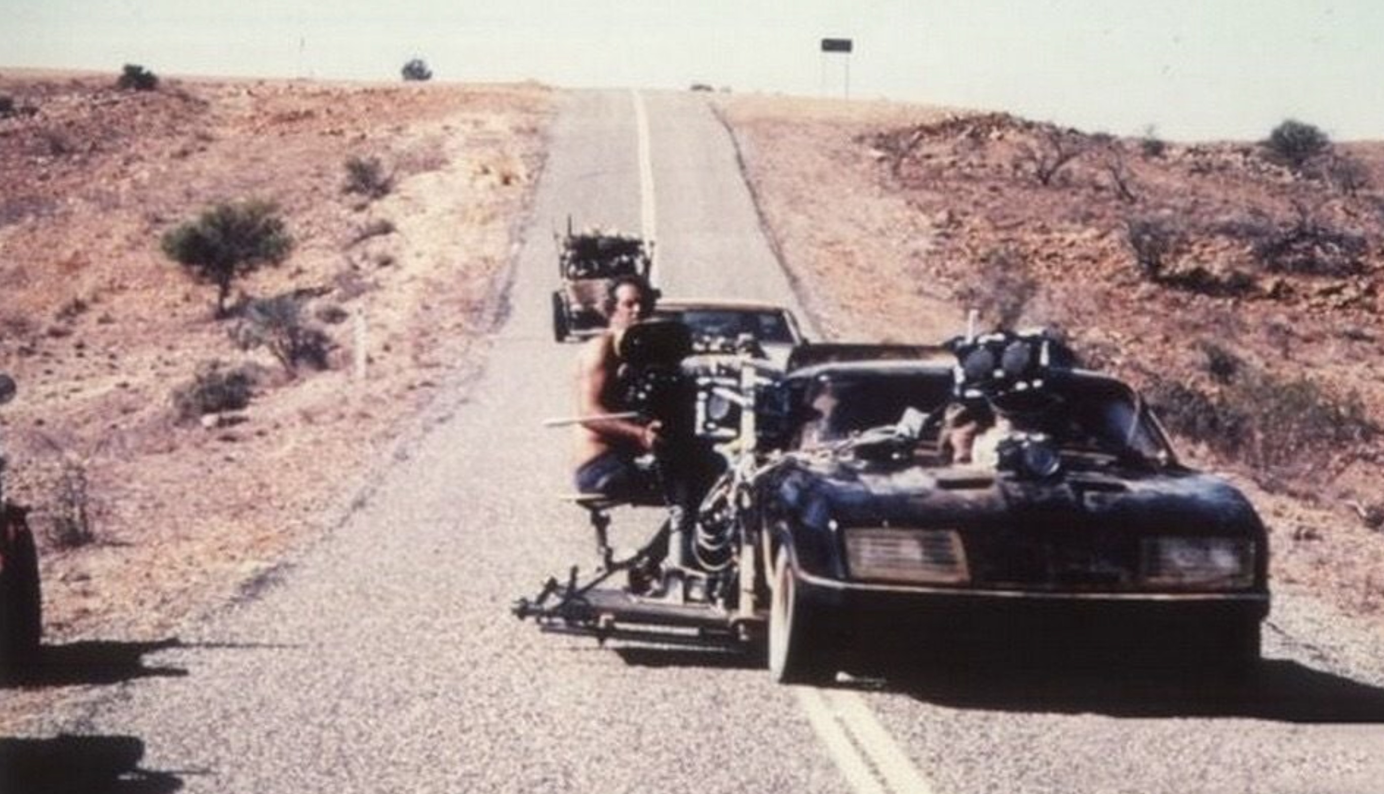 From a simpler time, when even the camera operators did their own stunts. Mad Max 2, 1981 